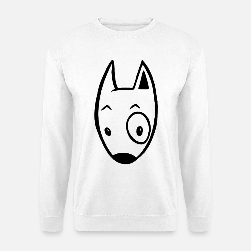 Kleiner schwarzer Hund - Unisex Pullover - Weiß