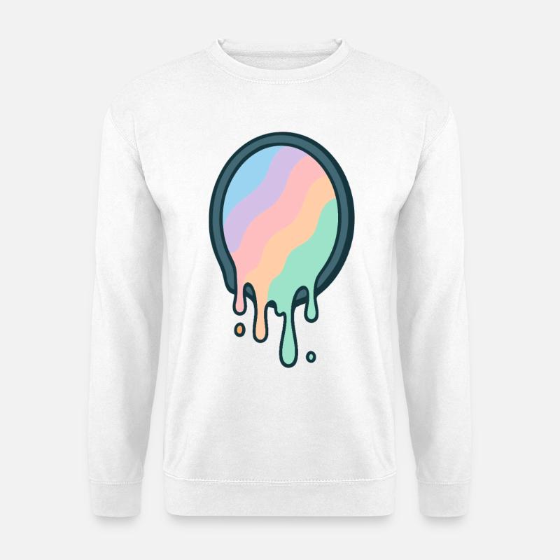 Melted Pastel Rainbow - Unisex Sweatshirt - white