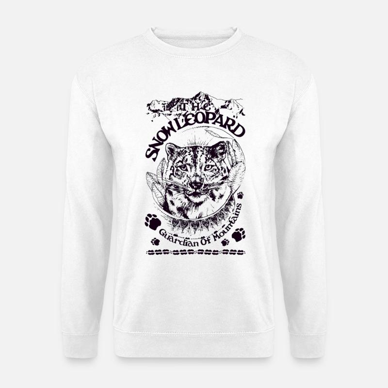 SCHNEELEOPARD - Unisex Pullover - Weiß
