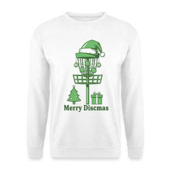 Joyeux sapin de Noël pour le panier de disc golf de Discsmas - Sweat-shirt Unisexe - blanc - Devant