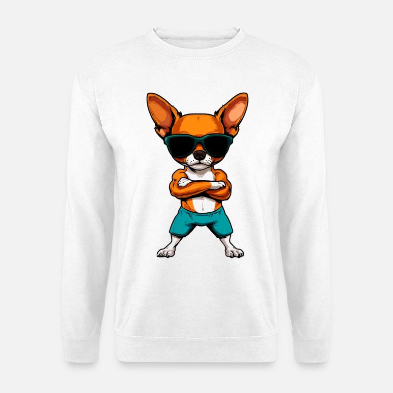 Trainer Chihuahua - Unisex Pullover - Weiß