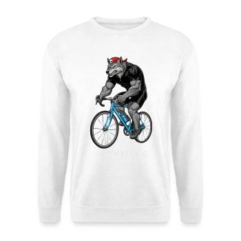 Cycliste Wolf Vélo de route Vélo de montagne Vélo sportif - Sweat-shirt Unisexe - blanc - Devant