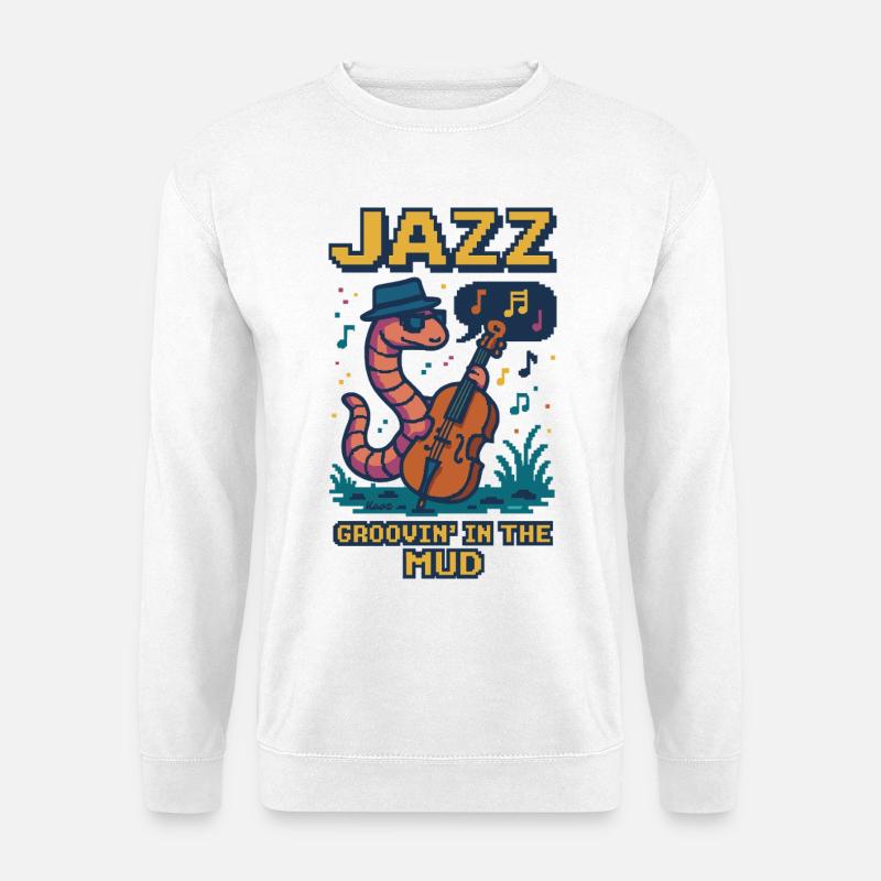 Jazz-Groovin' im Schlamm - Unisex Pullover - Weiß