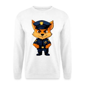 Foxes Policewoman / Police Fox - Unisex Sweatshirt - white - Front