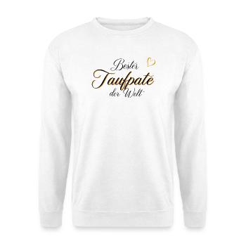 Edles Geschenk für den Taufpaten - Unisex Pullover - Weiß - Vorne