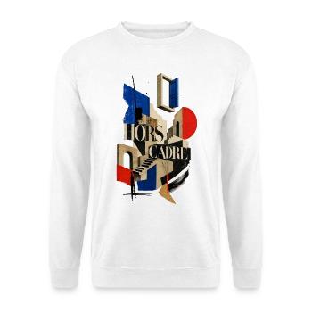 Hors Cadre: Collage d'Architecture - Sweat-shirt Unisexe - blanc - Devant