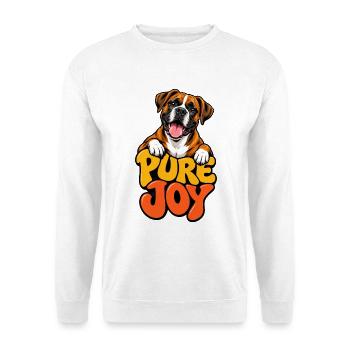 Boxer - Unisex Pullover - Weiß - Vorne - Alina (178cm) & Michal (187cm)