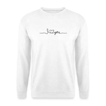 Ich liebe dich – Botschaft der Liebe - Unisex Pullover - Weiß - Vorne