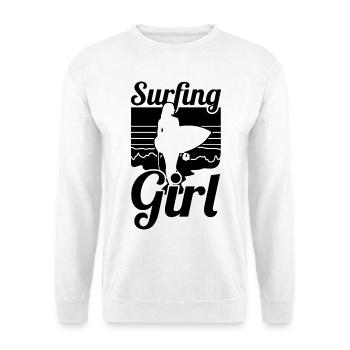Surfing Girl - Unisex Sweatshirt - white - Front