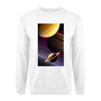 Cosmic Planetsand Galaxy Art - Unisex Sweatshirt - white - Front
