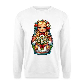 Matriochka en russe Matriochka Poupée Russe - Sweat-shirt Unisexe - blanc - Devant