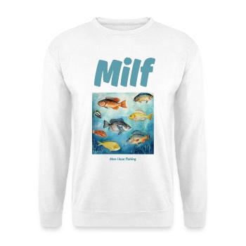  Man I love fishing - Unisex Pullover - Weiß - Vorne
