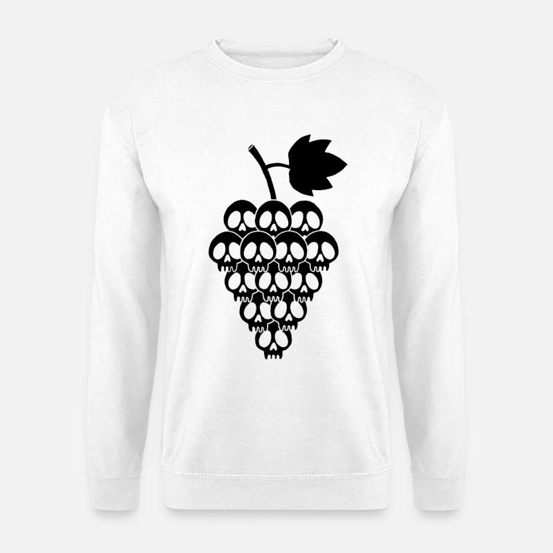Black grape skulls - Unisex Sweatshirt - white
