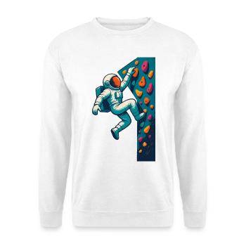 Bouldering Astronaut Hovering Easy Climbing Gesche - Unisex Sweatshirt - white - Front