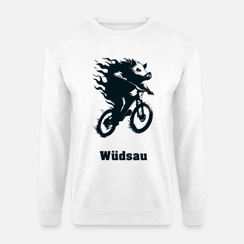 Flammenross auf Rad - Unisex Pullover - Weiß
