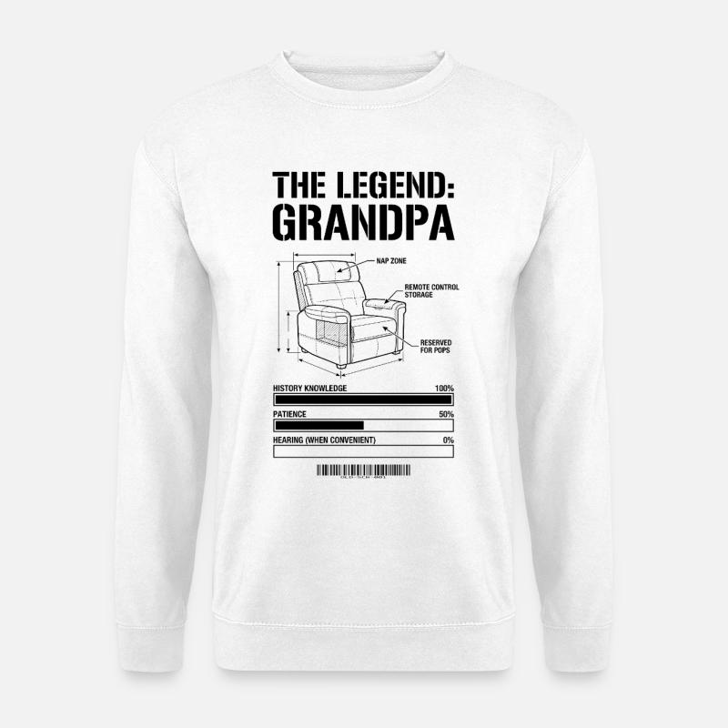 The Legend Grandpa - Unisex Pullover - Weiß