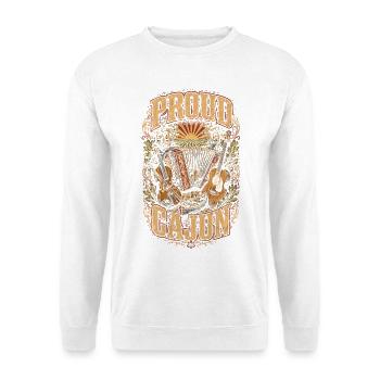 Cajun Kultur - Unisex Pullover - Weiß - Vorne - Alina (178cm) & Michal (187cm)
