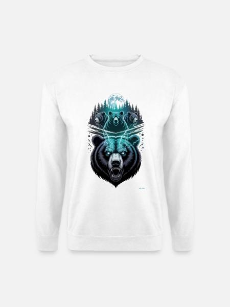 Lightning Bear Wildladungsdesign. - Unisex Pullover - Weiß
