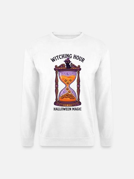 Magische Halloween-Sanduhr - Unisex Pullover - Weiß