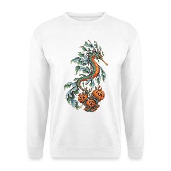Fetzenfisch an der Geisterkoralle - Unisex Pullover - Weiß - Vorne - Alina (178cm) & Michal (187cm)