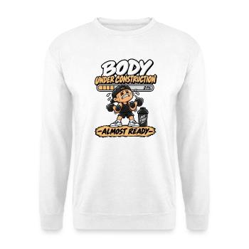 Karosserie im Bau - Unisex Pullover - Weiß - Vorne - Alina (178cm) & Michal (187cm)