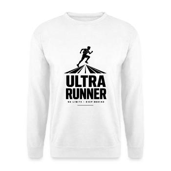 Ultra Runner No Limits Lauf Sport T-Shirt - Unisex Pullover - Weiß - Vorne - Alina (178cm) & Michal (187cm)