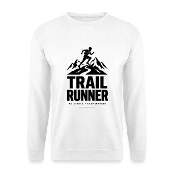 Trail Runner No Limits Lauf T-Shirt - Unisex Pullover - Weiß - Vorne - Alina (178cm) & Michal (187cm)