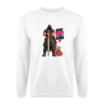 Knight Kitten Wächter - Unisex Pullover - Weiß - Vorne - Alina (178cm) & Michal (187cm)