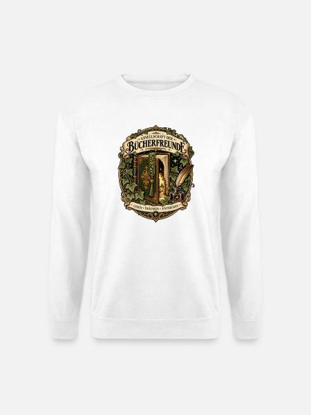 Gesellschaft der Bücherfreunde - Unisex Pullover - Weiß