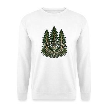 Im Wald bin ich zu Hause - Unisex Pullover - Weiß - Vorne - Alina (178cm) & Michal (187cm)