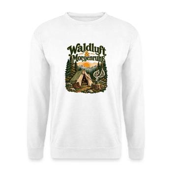 Waldluft & Morgenruhe - Unisex Pullover - Weiß - Vorne - Alina (178cm) & Michal (187cm)