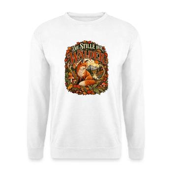 Die Stille der Wälder - Unisex Pullover - Weiß - Vorne - Alina (178cm) & Michal (187cm)
