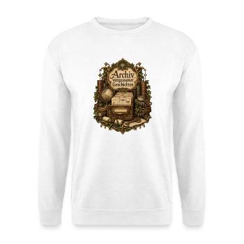 Archiv vergessener Geschichten - Unisex Pullover - Weiß - Vorne - Alina (178cm) & Michal (187cm)