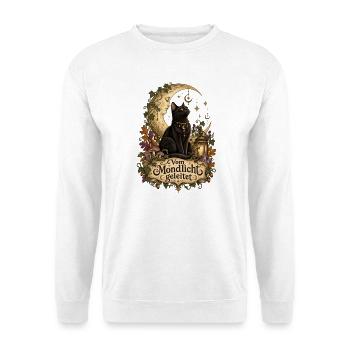 Vom Mondlicht geleitet - Unisex Pullover - Weiß - Vorne - Alina (178cm) & Michal (187cm)