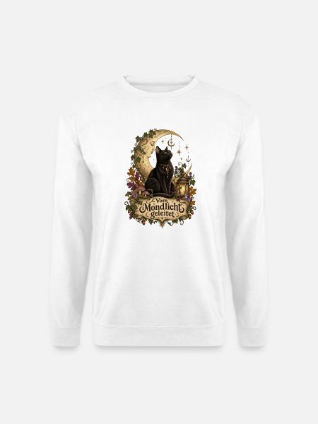 Vom Mondlicht geleitet - Unisex Pullover - Weiß