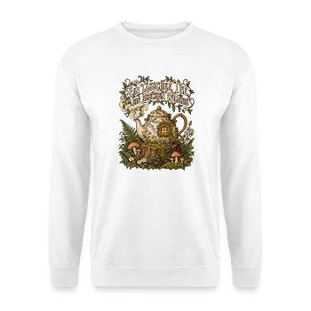 Ein Tässchen Tee, ein bisschen Wildnis - Unisex Pullover - Weiß - Vorne - Alina (178cm) & Michal (187cm)