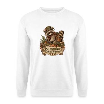 Sammler kleiner Wunder - Unisex Pullover - Weiß - Vorne - Alina (178cm) & Michal (187cm)