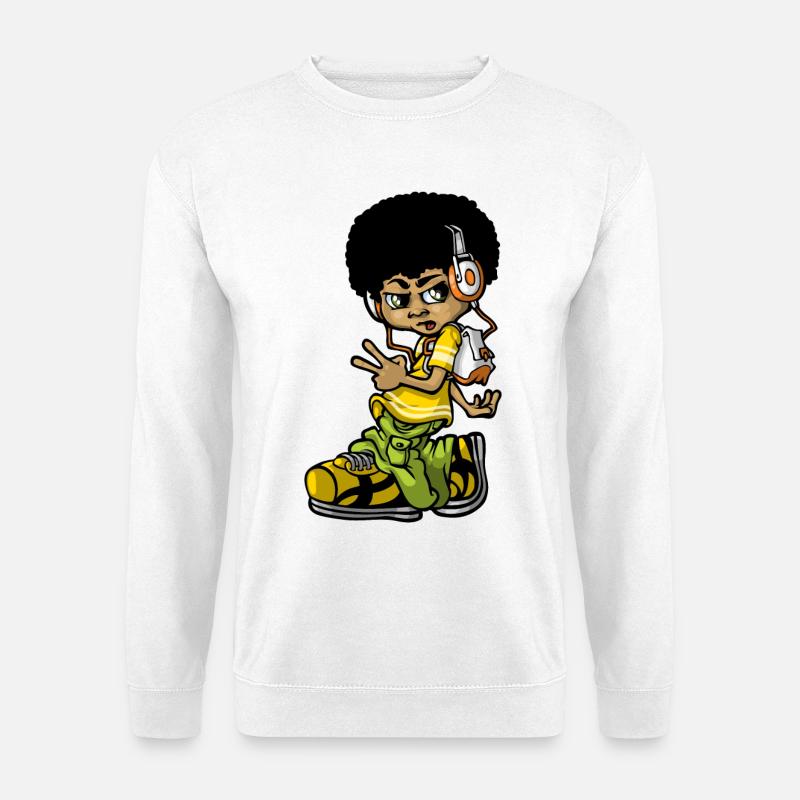 Weinlese-Hip-Hop-b-boy - Unisex Pullover - Weiß