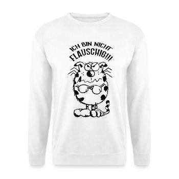 Ich bin nicht flauschig Katze - Comic - Unisex Pullover - Weiß - Vorne