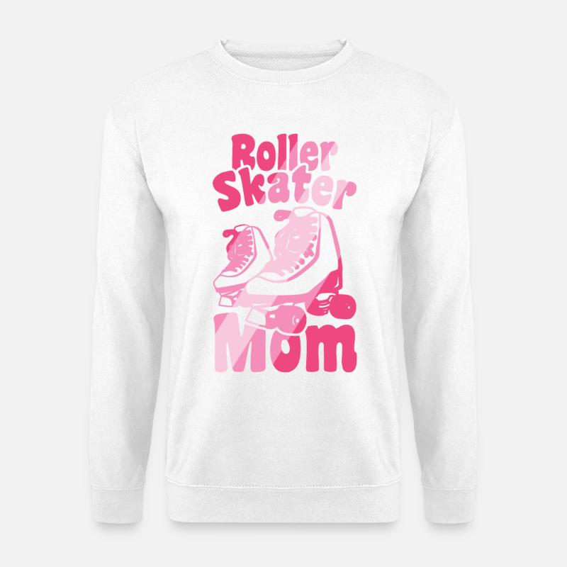Rollschuhläufer Mama - Unisex Pullover - Weiß
