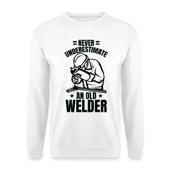 Grand-père soudeur - Sweat-shirt Unisexe - blanc - Devant