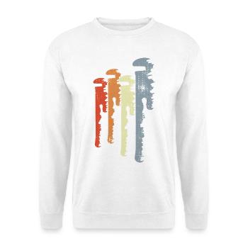 Vintage Rohrzange Skizze - Unisex Pullover - Weiß - Vorne