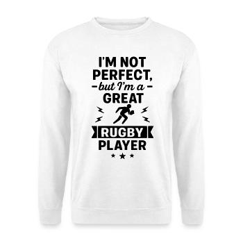 Super Rugby Player Sport Funny - Unisex Sweatshirt - white - Front
