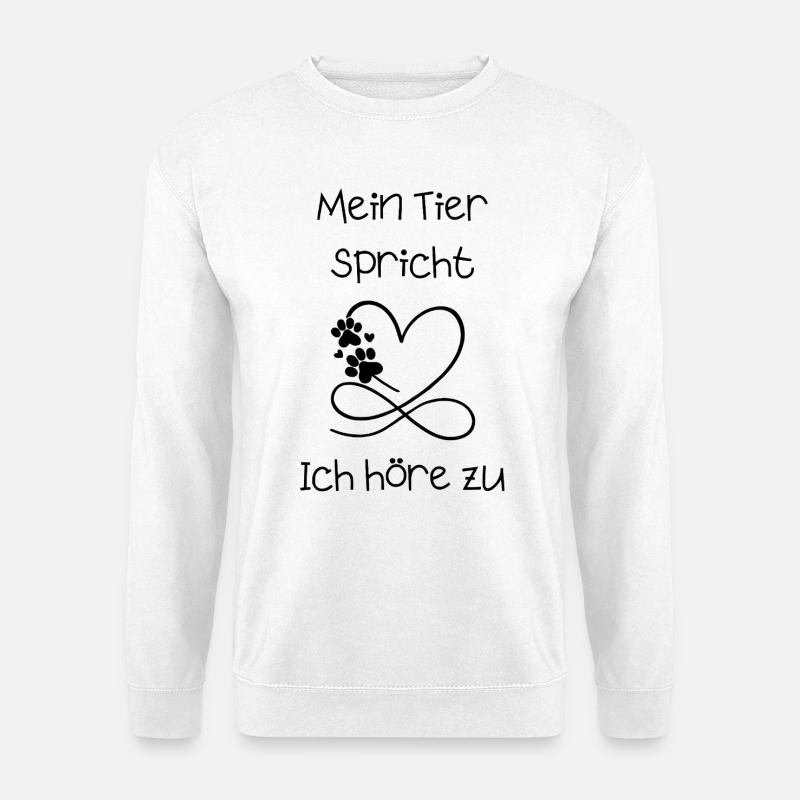 Mein_Tier_spricht - Unisex Pullover - Weiß