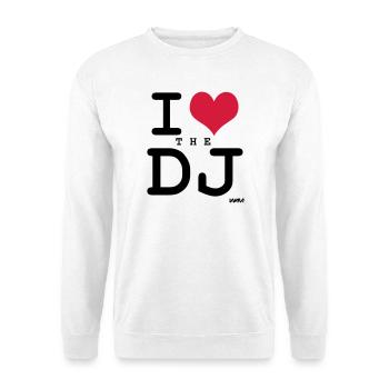 j'aime le dj par wam - Sweat-shirt Unisexe - blanc - Devant