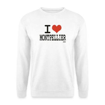 i love montpellier - I love montpellier - Unisex Sweatshirt - white - Front
