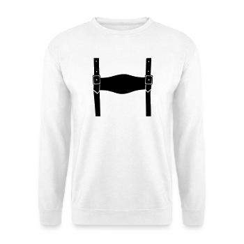 Lederhose - Unisex Pullover - Weiß - Vorne