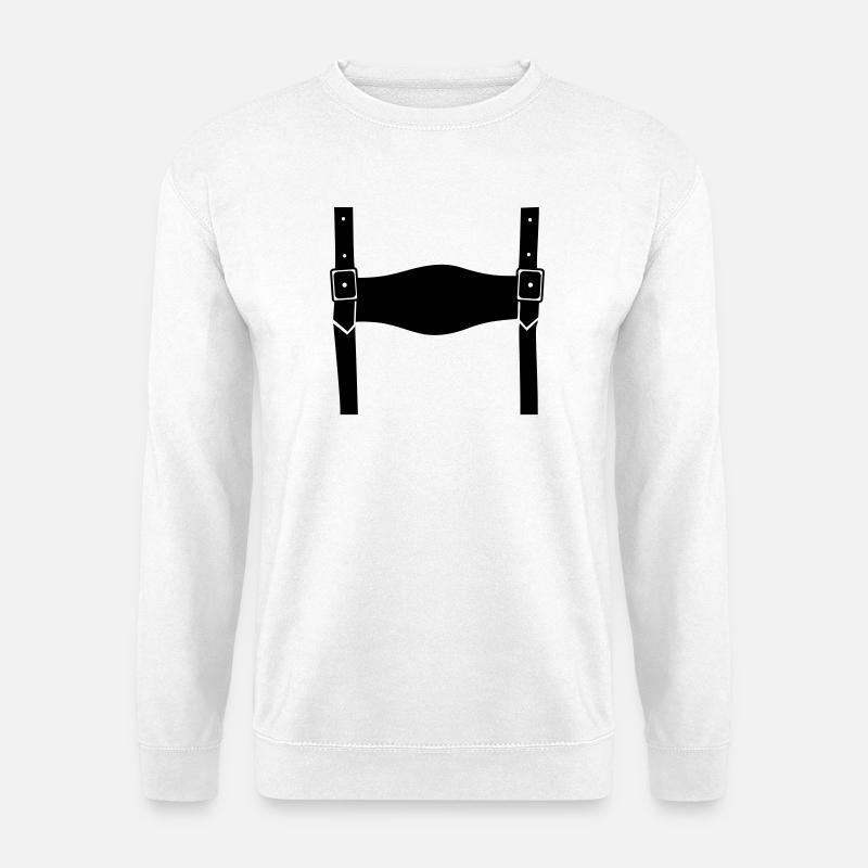 Lederhose - Unisex Pullover - Weiß
