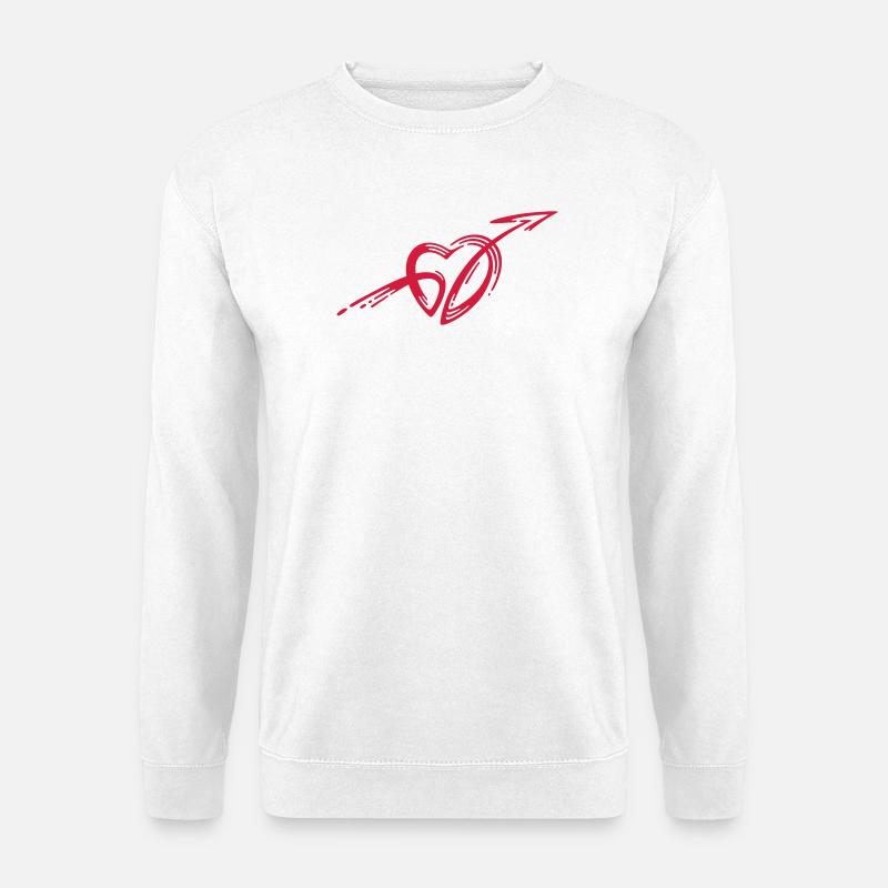 Herz Pfeil - Unisex Pullover - Weiß