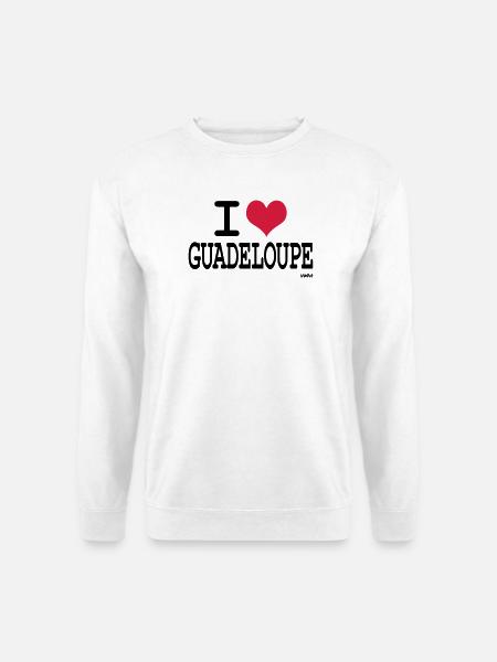 J'aime la guadeloupe - couleurs personnalisables - Sweat-shirt Unisexe - blanc